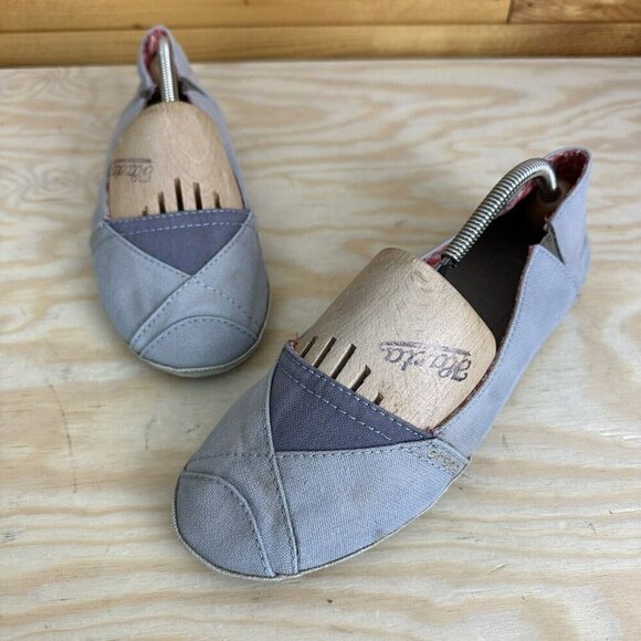 CROCS ANGELINE Angeline Slip On Canvas Ballet Flats Size 10 Gray - Picture 2 of 7